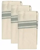 Aunt Martha’s Vintage Gray Bold Twill Stripe Towels 18in x 28in, Package of 3
