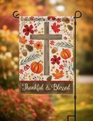 Autumn Blessings Suede Garden Flag