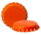 Orange Bottle Caps | Oxygen Absorbing 26mm Crown