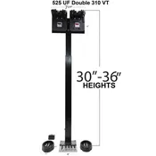 UTV Golf Cart Vertical Gun Rack 525UF 310VT Double