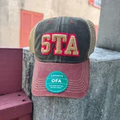 Black &Crimson STA Patch Trucker Hat