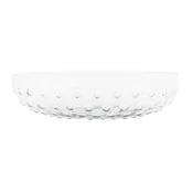 12" Round x 5"H Glass Hobnail Serving Bowl