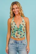 Azure Ray Cowl Neck Tank