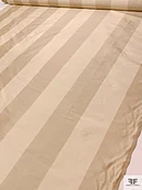 Bold Striped Yarn-Dyed Silk Shantung - Beige / Shaker Beige