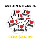 50x Custom Stickers Promo | 3 Inch
