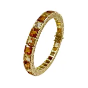 18K Yellow Gold Crownwork® Citrine Tennis Bracelet
