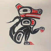 Unframed Wolf Silk Screen Print by Ken Decker