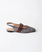 Farrah Slingback Black + White Tweed