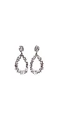Chunky Rhinestone Open Teardrop Earrings