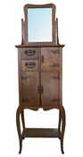 Antique Arts &amp;amp; Crafts Oak Shaving Stand,Mirror, 65"H, PA6962JE