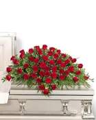 50 RED ROSES CASKET SPRAY