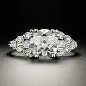 Art Deco 2.26 Carat Diamond Engagement Ring - GIA I VS2