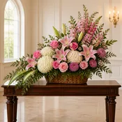 Blush Lily Chapel Basket