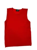 ARMANI Size 44 RED SWEATER SLEEVELESS CASHMERE NWT