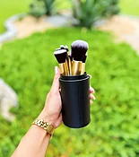 Vegan Chrome Glam: 12-Piece Makeup Brush Set — Ana Carttori