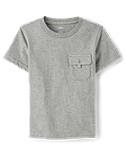 Boys Pocket Top - Little Essentials - White