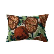 Pillow Lumbar Cotton Slub Printed Pomegranates 18" x 12"
