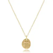 16" Necklace Gold Inspire Small Gold Charm