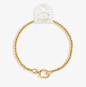 3mm Stretch Charm bracelet - gold