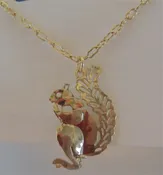 3 D Squirrel Necklace