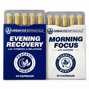 Evening Recovery &amp; Morning Focus Kratom Capsules Blister 2-Pack (20 Capsules)