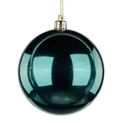 100MM SMOOTH BALL ORNAMENT/DARK TEAL