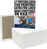 22x28 Linen Stretched Canvas for Painting,1 Single Piece,0.75 Inch Deep Artist Canvas Panels,Extra Fine Grain Portrait 14oz Quadruple Primed, Gallery Wrapped,Acid Free Professional Heavy Duty Canvas Boards,Wholesale Studio School Art Supplies