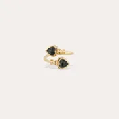 Bague Duality Amore dorée - Jaspe Kambaba