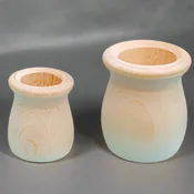 Wooden Candle Cup - 1 1/4" height 5/8" hole