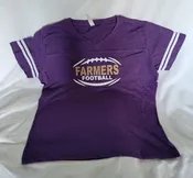 Farmers Football Purple V-Neck Jersey – glitter