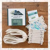 3 Mug Rugs with 5/16in Coiled Rope Basket Kit - Mountain Thread Company