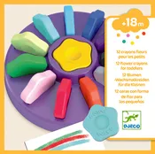 12 Flower Crayons for Toddlers