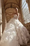 Ball Gown With Hand-Beaded Bodice And Floral Accents