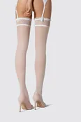 Amalia Stockings 20D - Diamond fishnet construction