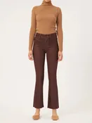DL1961 Bridget Boot Crop Flares in Coated Chocolate