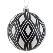 100MM DOUBLE HARLEQUIN BALL/ BLK-WHT