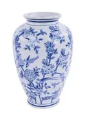 12" H X 7.25" Dia Porcelain Blue Ginger Gar