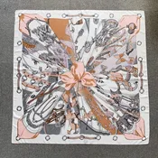 Artistic Silk-Feel Square Scarf-S2503