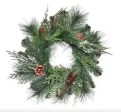 12” Juniper Berry/Pine/Cones Wreath