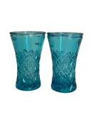 Vintage Blue Shot Glass Tumbler Set
