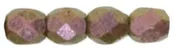 3mm Round Firepolish – Polychrome Copper Rose