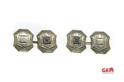 10 KT White Gold Diamond Men's Cufflinks