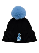 LADIES LUSSO STL AUDREY POM KNIT - BLACK