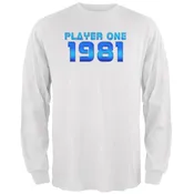 1981 Player One Birthday Mens Long Sleeve T Shirt