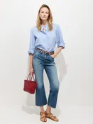 Bessette Mid-Rise Boot Cut Cropped Jean