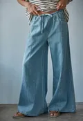 Denim Drawstring Pants