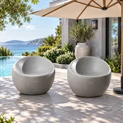 2 Single-Seat Sofa Chair - Terrafab Composite Material with Iron Frame (PAC-24921SC)