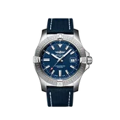 Breitling Avenger 43MM in Stainless Steel with Blue Dial on a Blue Strap with Tang Buckle