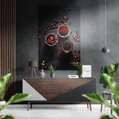 Coffee Beans And Bowls Flat Lay Brushed Aluminum Dibond Wall Art