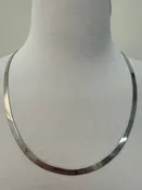 .925 Sterling Herringbone Chain Necklane · Jewelry · 24 inches · Sterling Silver